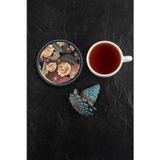 Valerine Life Gül ve Kiraz Desenli Yıkanabilir Kaydırmaz Ofis Çay ve Fincan Bardak Altlığı 10x10cm 6