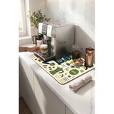 Valerine Life Kahve Espresso Makinesi Matı 35X45cm Çaycı Pad Su Geçirmez Retro Roastery
