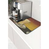 Valerine Life Kahve Makinesi Matı 35X45cm Çaycı Espresso Makinesi Pad Su Geçirmez Kafe Latte Afişi