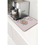Valerine Life Kahve Makinesi Matı 35x45cm Çaycı Espresso Makinesi Pad Su Geçirmez Latte Aşkı