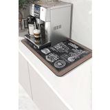 Valerine Life Kahve Makinesi Matı 35X45cm Çaycı Espresso Makinesi Pad Su Geçirmez Tebeşir Kahve