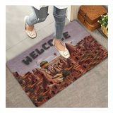 Valerine Life Kapadokya, Peri Bacaları ve Balon Temalı Welcome Kapı Önü Paspası 45x70cm