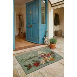 Valerine Life Kapı Önü Paspası 45X70cm İç Dış Mekan Yeni Yıl Ürünleri Noel Süsleri Noel Mantarları