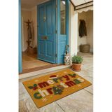 Valerine Life Kapı Önü Paspası 45X70cm İç Dış Mekan Yeni Yıl Ürünleri Noel Süsleri Peluş Noel Yazısı
