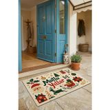 Valerine Life Kapı Önü Paspası 45X70cm İç Dış Mekan Yeni Yıl Ürünleri Noel Süsleri Yıla Merhaba