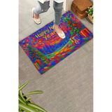Valerine Life Kapı Önü Paspası 45X70cm Kaymaz Dekoratif İç Dış Mekan Happy New Year Mutlu Yıllar