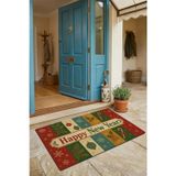 Valerine Life Kapı Önü Paspası 45X70cm Kaymaz İç Dış Mekan Yeni Yıl Ürünleri Noel Süsleri Retro Noel