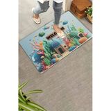 Valerine Life Kapı Önü Paspası 45X70cm Kaymaz Taban Dekoratif İç Dış Mekan Akvaryum City