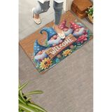 Valerine Life Kapı Önü Paspası 45X70cm Kaymaz Taban Dekoratif İç Dış Mekan Çiçekler Ve Cüceler