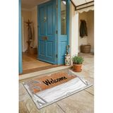 Valerine Life Kapı Önü Paspası 45X70cm Kaymaz Taban Dekoratif İç Dış Mekan Deniz Palmiye Manzarası
