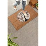 Valerine Life Kapı Önü Paspası 45X70cm Kaymaz Taban Dekoratif İç Dış Mekan Dilek Ağacı Temalı