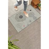 Valerine Life Kapı Önü Paspası 45X70cm Kaymaz Taban Dekoratif İç Dış Mekan Dilek Otlu Papatya Kuşlar