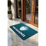 Valerine Life Kapı Önü Paspası 45X70cm Kaymaz Taban Dekoratif İç Dış Mekan Diş Kliniği Turkuaz