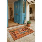 Valerine Life Kapı Önü Paspası 45X70cm Kaymaz Taban Dekoratif İç Dış Mekan Farklı Dillerde Merhaba