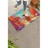 Valerine Life Kapı Önü Paspası 45X70cm Kaymaz Taban Dekoratif İç Dış Mekan Fred Çakmaktaş Taş Devri