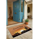 Valerine Life Kapı Önü Paspası 45X70cm Kaymaz Taban Dekoratif İç Dış Mekan Good Bye Gün Batımı
