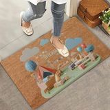 Valerine Life Kapı Önü Paspası 45X70cm Kaymaz Taban Dekoratif İç Dış Mekan Kamp Piknik Temalı
