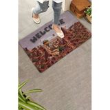 Valerine Life Kapı Önü Paspası 45X70cm Kaymaz Taban Dekoratif İç Dış Mekan Kapadokya Peri Bacaları