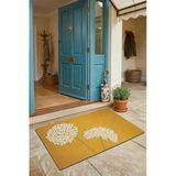 Valerine Life Kapı Önü Paspası 45X70cm Kaymaz Taban Dekoratif İç Dış Mekan Kişniş Çiçeği Zarafeti