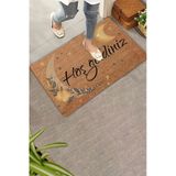 Valerine Life Kapı Önü Paspası 45X70cm Kaymaz Taban Dekoratif İç Dış Mekan Mehtap Ay Ve Yıldız