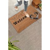 Valerine Life Kapı Önü Paspası 45X70cm Kaymaz Taban Dekoratif İç Dış Mekan Müzik Aşkı Welcome