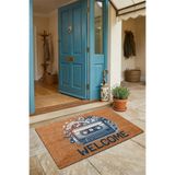 Valerine Life Kapı Önü Paspası 45X70cm Kaymaz Taban Dekoratif İç Dış Mekan Nostaljik Kaset Ve Müzik