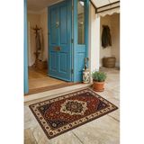 Valerine Life Kapı Önü Paspası 45X70cm Kaymaz Taban Dekoratif İç Dış Mekan Şahmeran Motifli