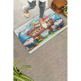 Valerine Life Kapı Önü Paspası 45X70cm Kaymaz Taban Dekoratif İç Dış Mekan Sevimli Cüceler
