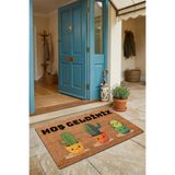 Valerine Life Kapı Önü Paspası 45X70cm Kaymaz Taban Dekoratif İç Dış Mekan Sevimli Kaktüsler