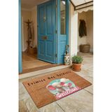Valerine Life Kapı Önü Paspası 45X70cm Kaymaz Taban Dekoratif İç Dış Mekan Sevimli Pembe Yavru Fil