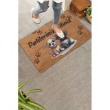 Valerine Life Kapı Önü Paspası 45X70cm Kaymaz Taban Dekoratif İç Dış Mekan Sevimli Yavru Köpekler