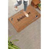 Valerine Life Kapı Önü Paspası 45X70cm Kaymaz Taban Dekoratif İç Dış Mekan Sisli Çerçeve Welcome