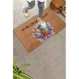 Valerine Life Kapı Önü Paspası 45X70cm Kaymaz Taban Dekoratif İç Dış Mekan Taş Devri Yaba Daba Du