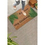 Valerine Life Kapı Önü Paspası 45X70cm Kaymaz Taban Dekoratif İç Dış Mekan Tropikal Palmiye Yaprağı