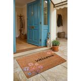 Valerine Life Kapı Önü Paspası 45X70cm Kaymaz Taban İç Dış Mekan Verbena Hastata Mine Çiçeği