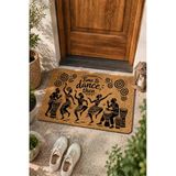 Valerine Life Kapı Önü Paspası 45X70cm Velür Doku Coco Görünüm Kaymaz İç Dış Mekan Dans Zamanı