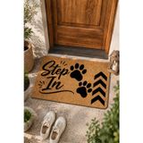 Valerine Life Kapı Önü Paspası 45X70cm Velür Doku Coco Görünüm Kaymaz İç Dış Mekan İçeri Buyur