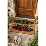 Valerine Life Kapı Önü Paspası 45X70cm Velür Doku Coco Görünüm Kaymaz İç Dış Mekan Sörf Keyfi