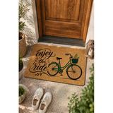 Valerine Life Kapı Önü Paspası 45X70cm Velür Doku Coco Görünüm Kaymaz İç Dış Mekan Yola Çık