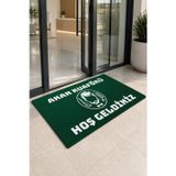 Valerine Life Kapı Önü Paspası 50X90cm Dijital Baskı Kaymaz Kişiye Firmaya Özel Berber Erkek Kuaförü