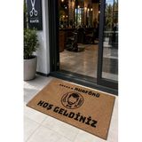 Valerine Life Kapı Önü Paspası 50X90cm Kaymaz Coco Görünüm Erkek Kuaförü Berber Kişiye Firmaya Özel