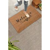 Valerine Life Kara Kalem Kalp Welcome Ev Ofis İşyeri Dış Kapı Önü Paspası 45X70cm