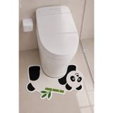 Valerine Life Klozet Paspas Takımı Banyo Halısı Panda Bambu Su Geçirmez Kaymaz Yıkanabilir 40x70cm
