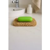 Valerine Life Krem Renk Sabunluk Kaymaz Kıvırcık Lif Dokulu Hızlı Kuruyan Su Tahliyeli Sabun Altlığı 7x11cm 3 Adet