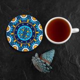 Valerine Life Kutsal Geometri Mandala Desenli Yıkanabilir Kaydırmaz Ofis Çay Ve Fincan Bardak Altlığ