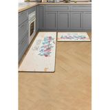 Valerine Life Mutfak Yolluk Halısı Tezgah Önü Paspası İkili Kilim Takımı Sweet Kitchen Krem Renk