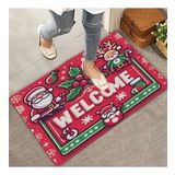 Valerine Life Noel Baba ve Çınar Yaprağı Welcome Kapı Önü Paspası 45x70cm