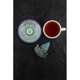 Valerine Life Özbek Papatya Desenli Yıkanabilir Kaydırmaz Ofis Çay Ve Fincan Bardak Altlığı 10x10cm 6 Adet