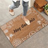 Valerine Life Pasta ve Turta Figürlü Hoş Geldiniz Kapı Önü Paspası 45x70cm