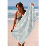Valerine Life Plaj Havlusu 70X140cm Havuz Spa Sauna Spor Pamuklu Emici Mint Okyanus